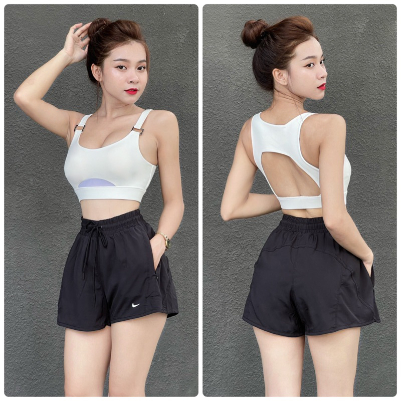 Quần Đùi Thể Thao Dáng Boxer 2 Lớp NK Túi Khoá