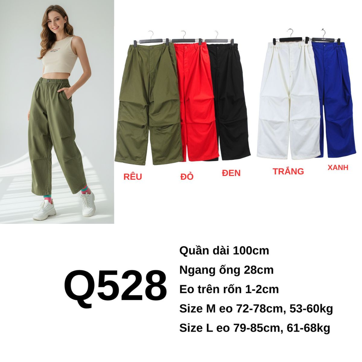 Q528 Quần kaki gió