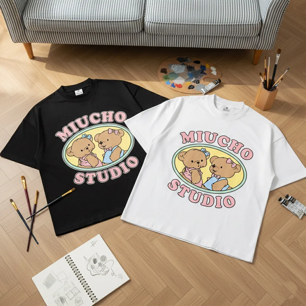 Áo thun boxy nữ Miucho Gấu Teddy 3121_thumbnail_6