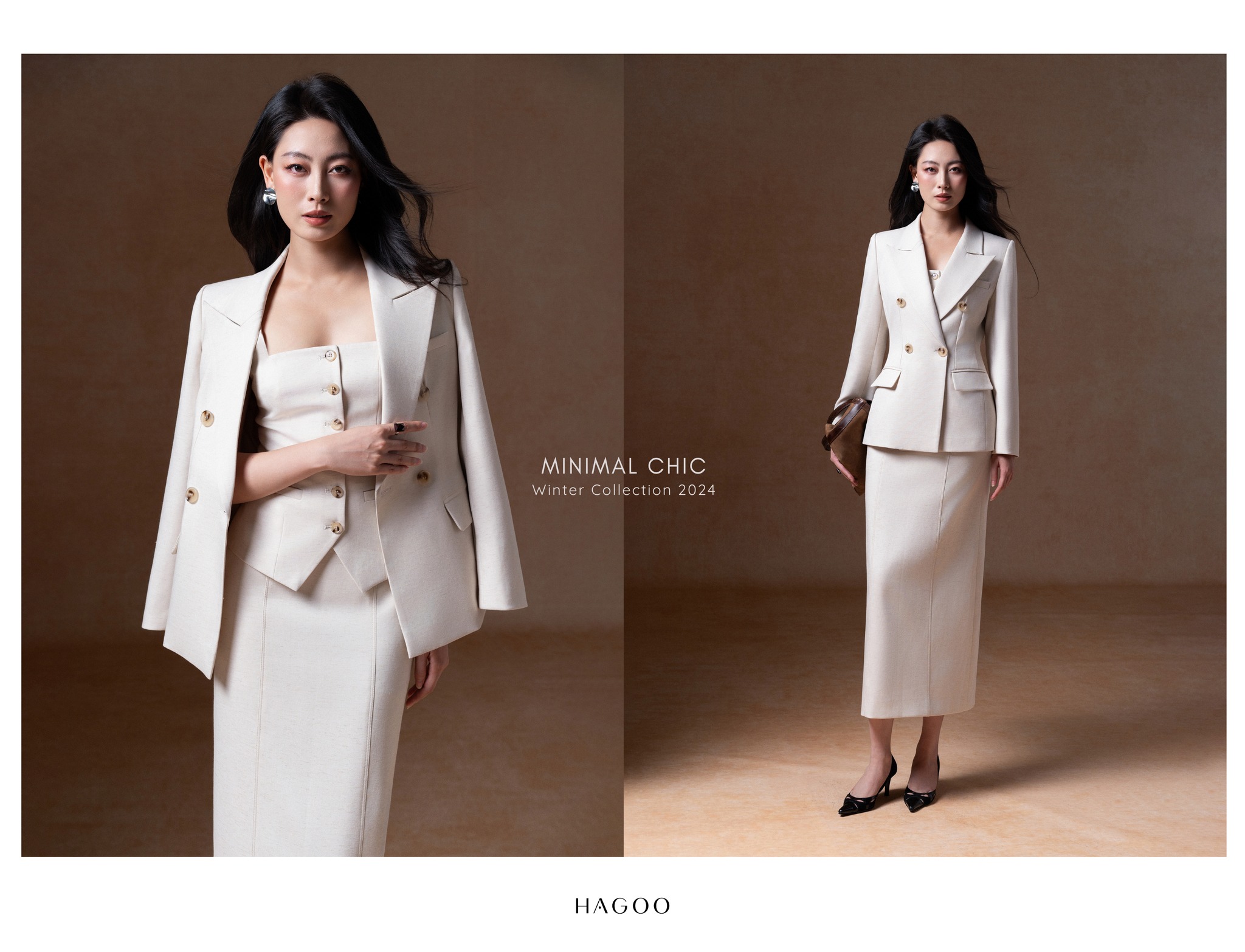 Áo gile thuộc set 3 chi tiết chân váy HAGOO_thumbnail_4