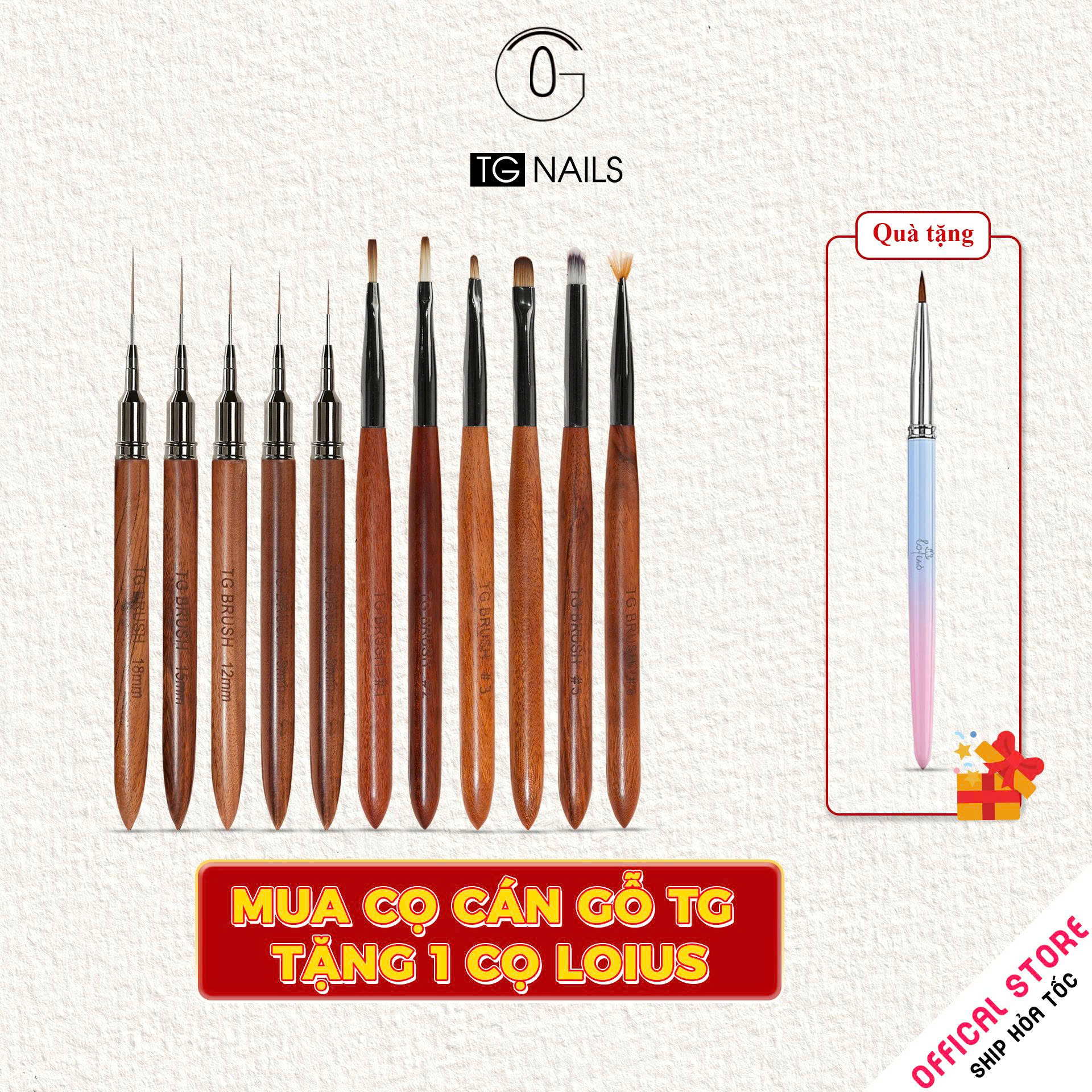Cọ vẽ móng TG NAILS cán gỗ cao cấp_thumbnail_0