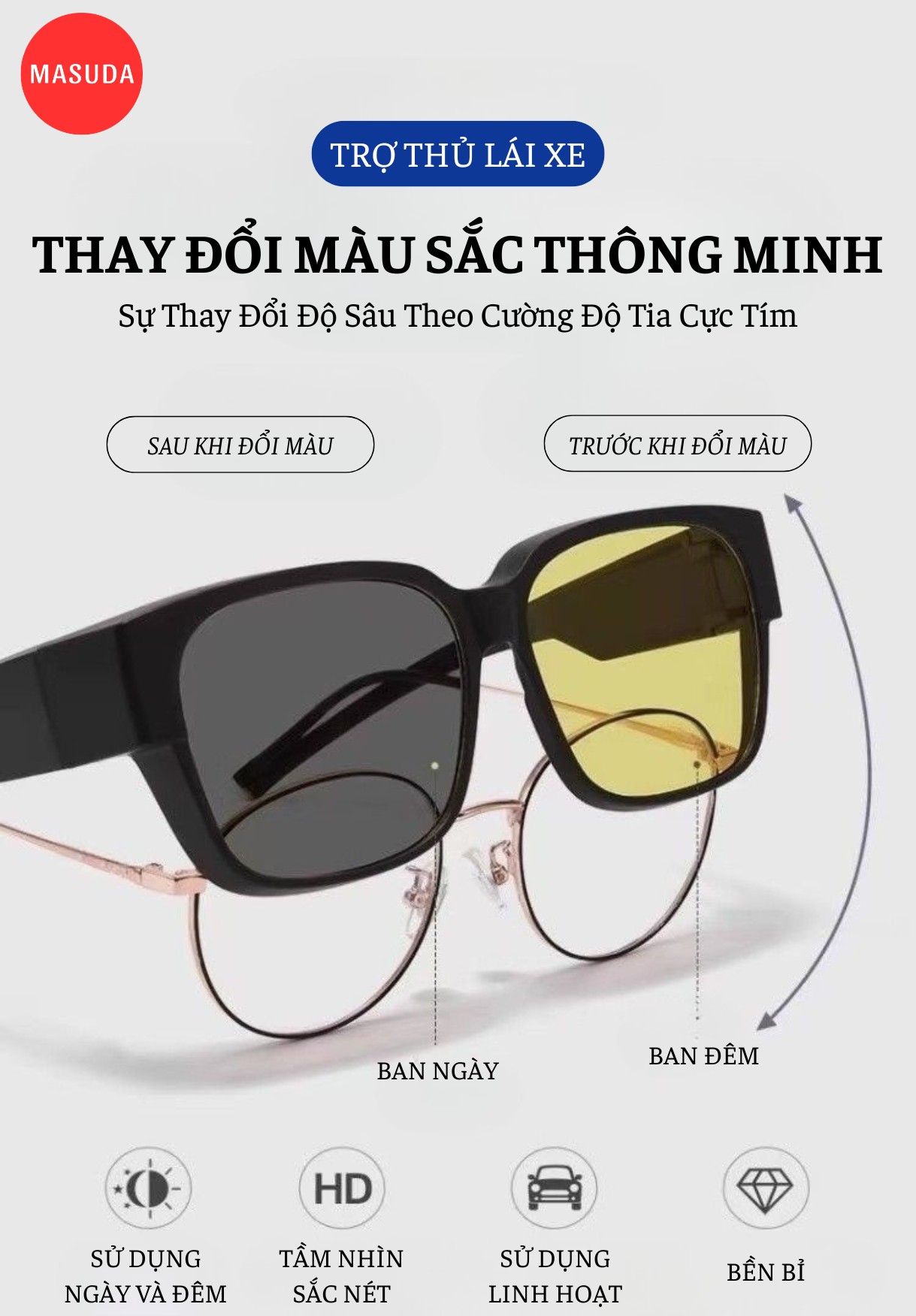 Kính chống lóa ban đêm MASUDA AURORA 2026