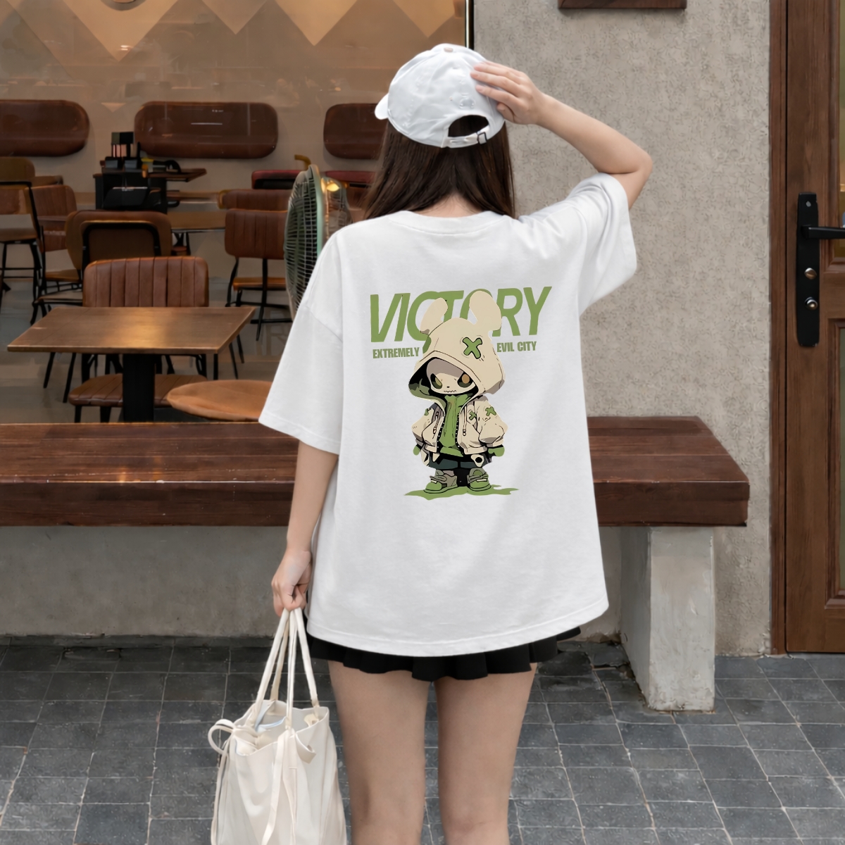 Áo thun unisex UX30-1144 VICTORY in hình quái vật xanh dáng oversized local brand WETEE_thumbnail_5