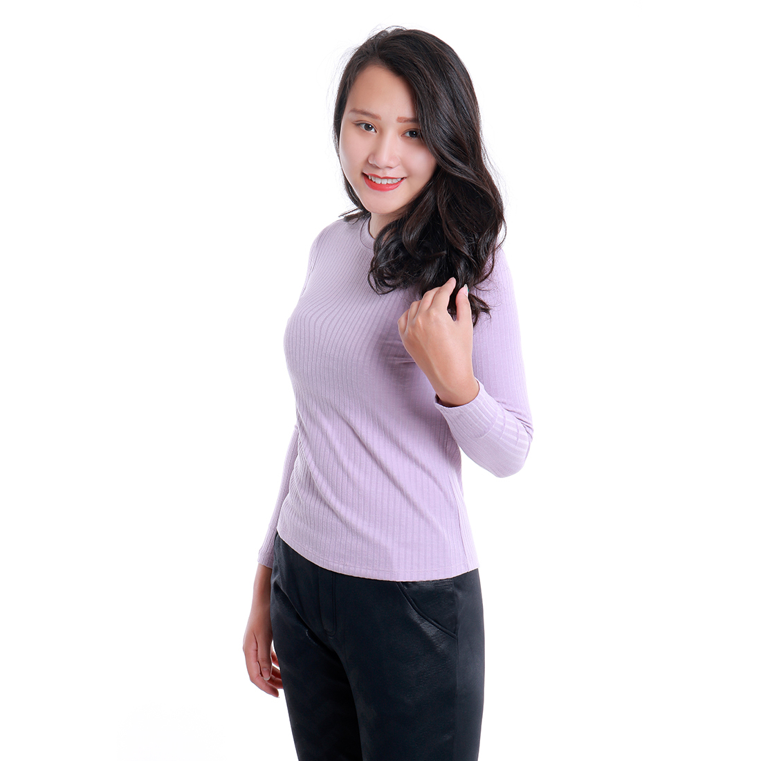 ÁO THU ĐÔNG NỮ L9005 NARSIS VẢI LEN COTTON ẤM ÁP, THOÁNG MÁT, GIỮ ẤM TỐT, MỀM MẠI_thumbnail_1