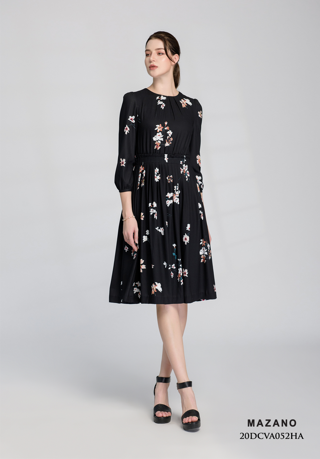 Đầm đen bùng eo Xếp bèo ly eo_thumbnail_1