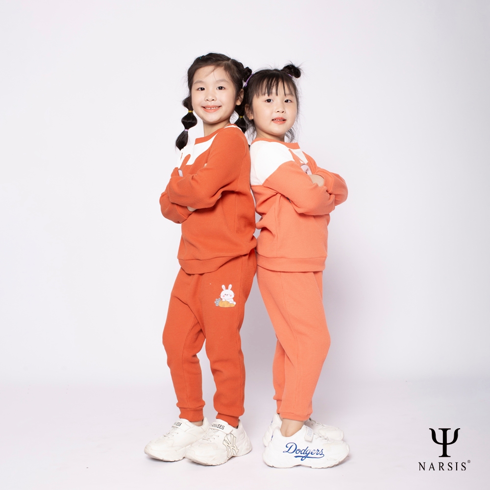 ĐỒ BỘ QUẦN ÁO THU ĐÔNG DÀI TAY CHO BÉ GÁI NARSIS CHẤT LIỆU COTTONN HOA TIẾT HÌNH CON THỎ DỄ THƯƠN...