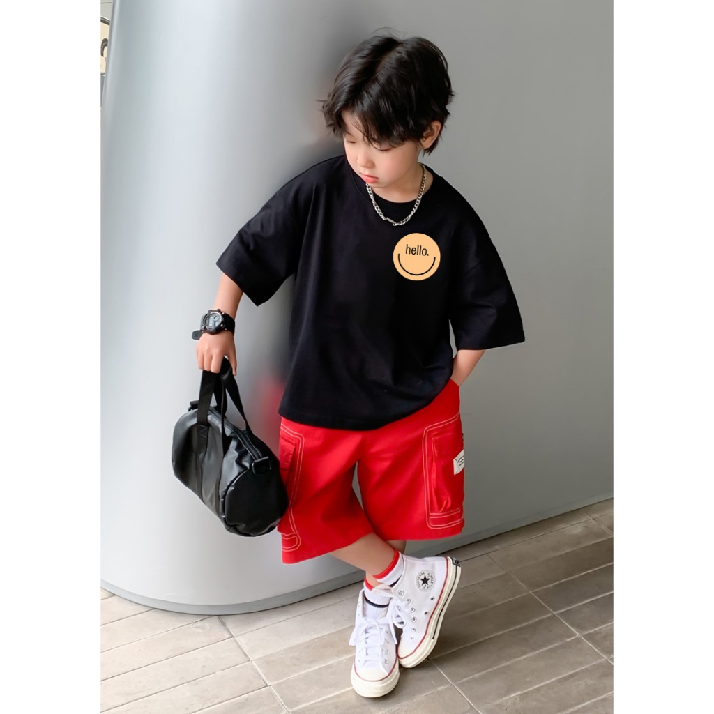 Áo thun cho bé gái form rộng basic AED1172 Miucho Kid tay ngắn cổ tròn in artwork_thumbnail_6