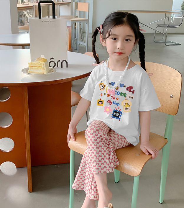 Áo thun cho bé gái form rộng AED1445 Miucho Kid tay ngắn cổ tròn in graphic_thumbnail_3