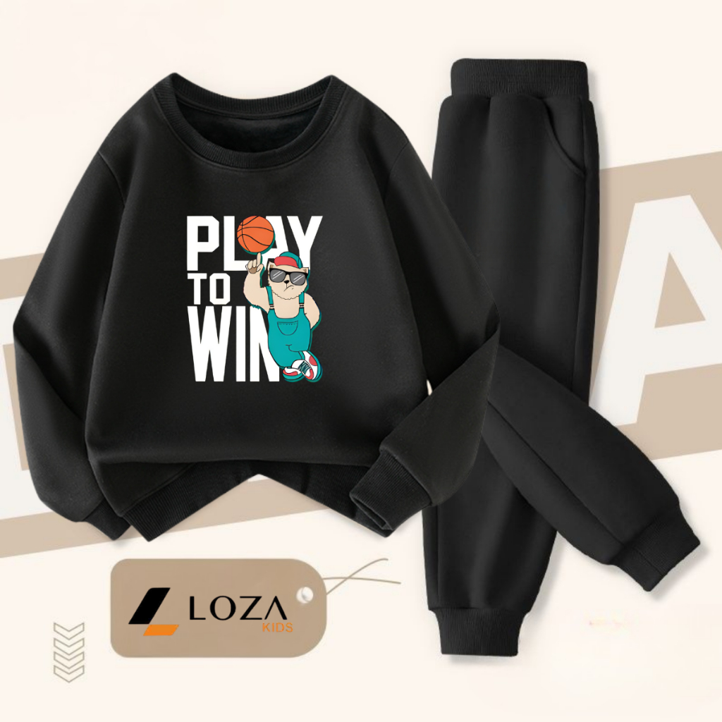 Bộ nỉ bé trai in hình 'Play to win' - Loza Kids BI540_thumbnail_3