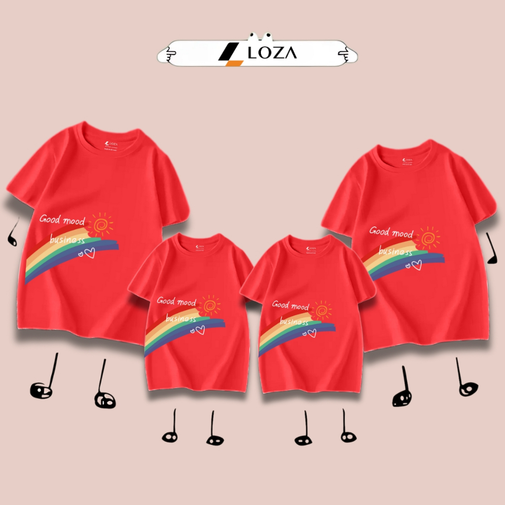 Áo phông gia đình LOZA KIDS cầu vồng 2025 - Áo đồng phục gia đình du lịch biển – Mã GĐ2423_thumbnail_1