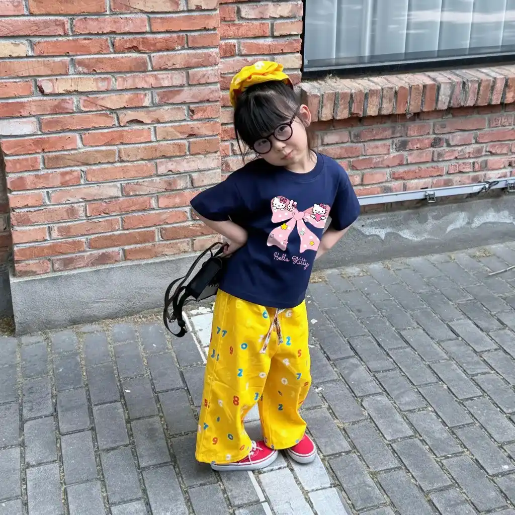 Áo thun bé gái form rộng Kado vải cotton thoáng mát mềm mại Hello Kitty hình nơ siêu cute 2881_thumbnail_2