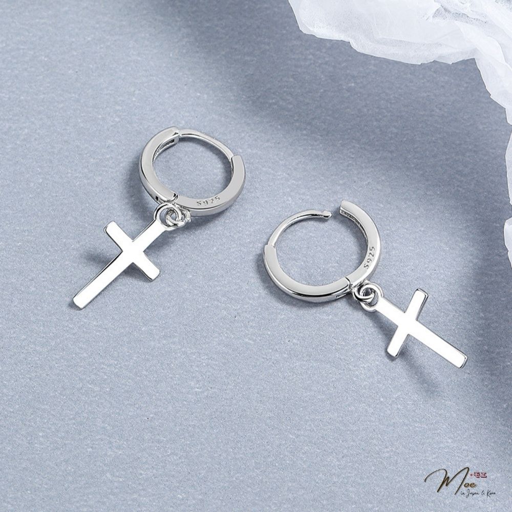 K219 - Khuyên tai bấm thánh giá đơn_thumbnail_1