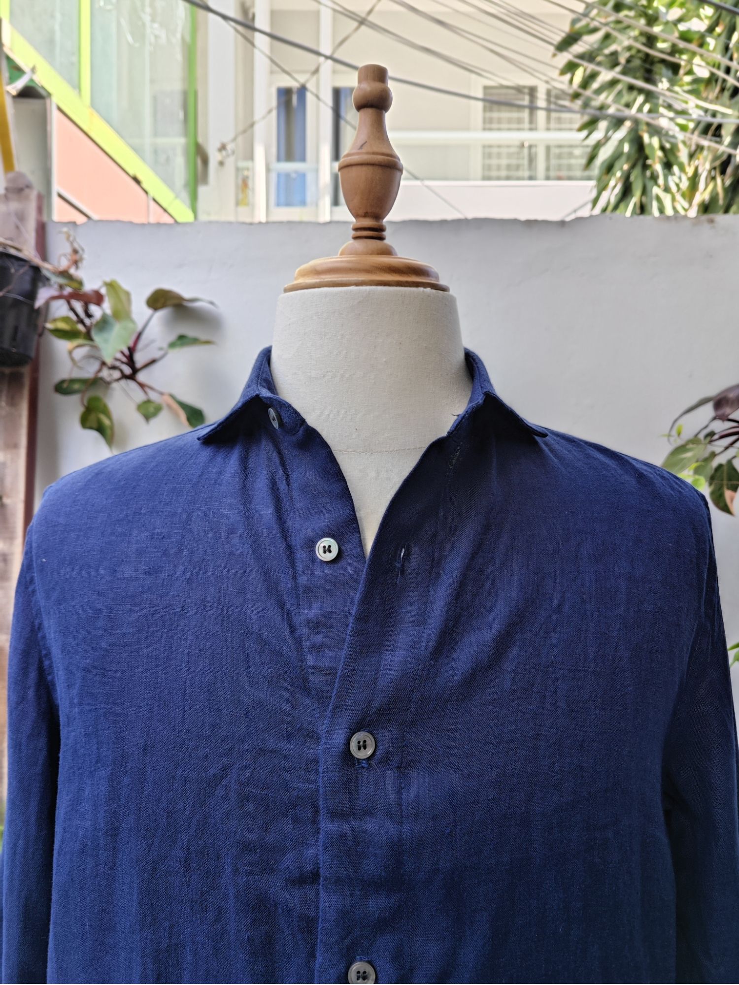 Sơ mi 100% linen tay dài cổ kiểu Ý_thumbnail_2