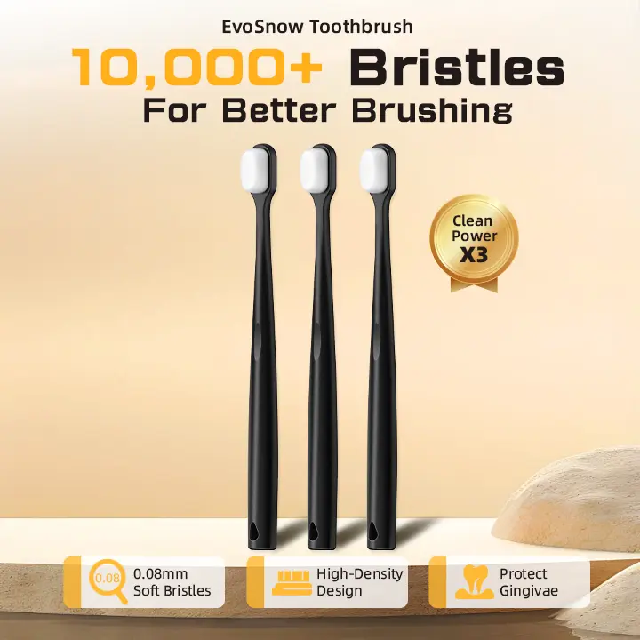 EvoSnow Premium 10,000 Bristles Toothbrush