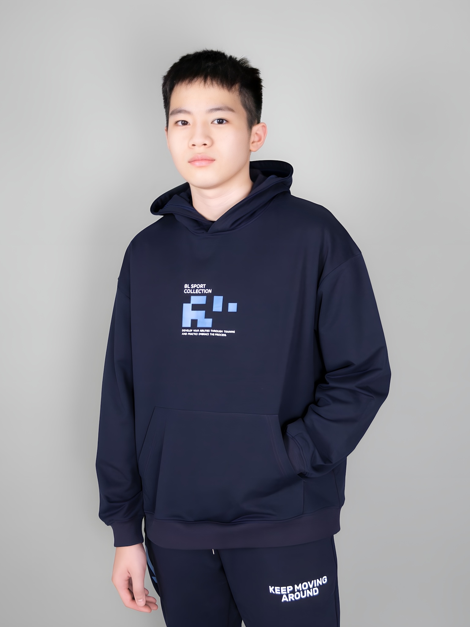Áo nỉ hoodie màu navy túi ngực_thumbnail_0