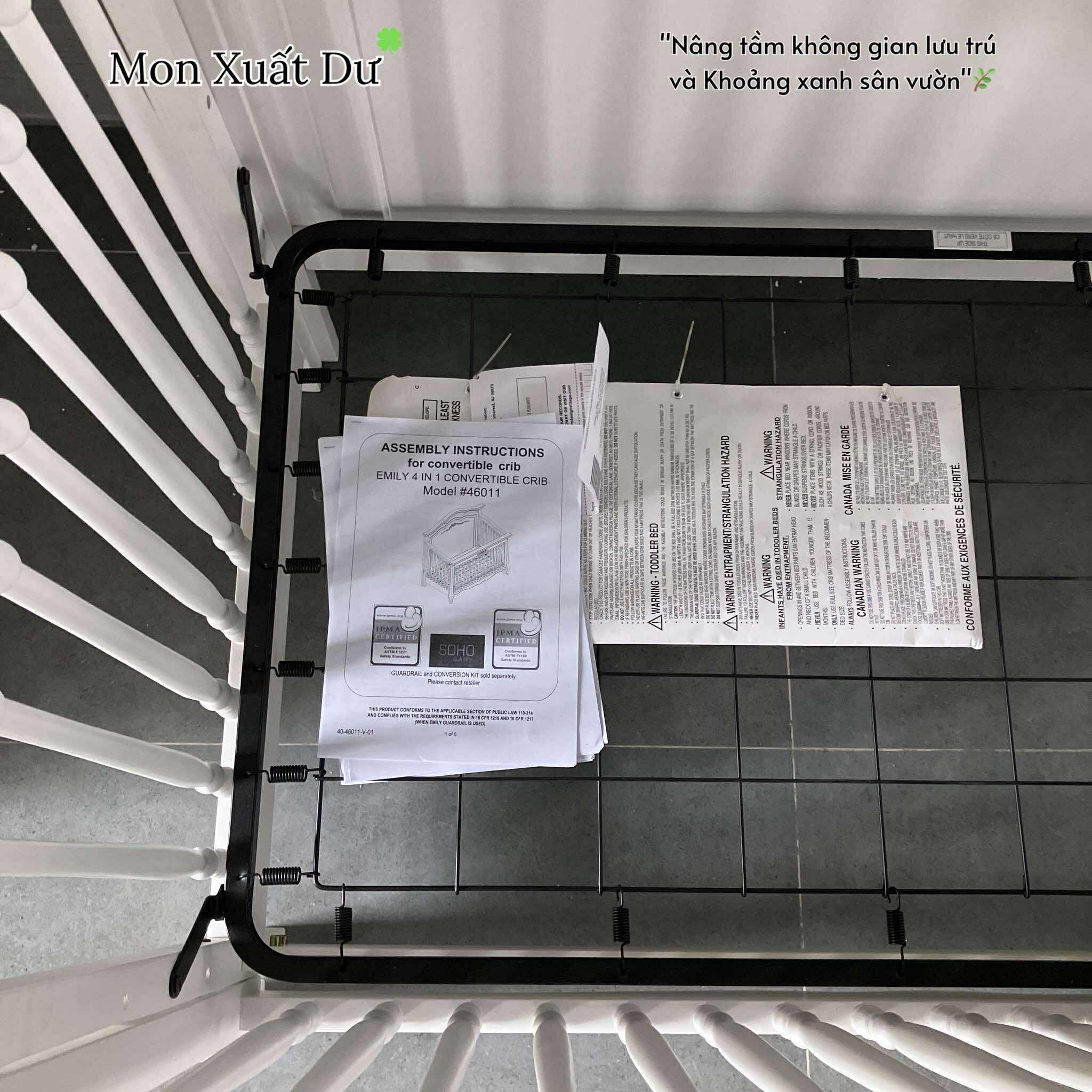 Giường cũi cho bé Emily 4 in1 Convertible_thumbnail_11