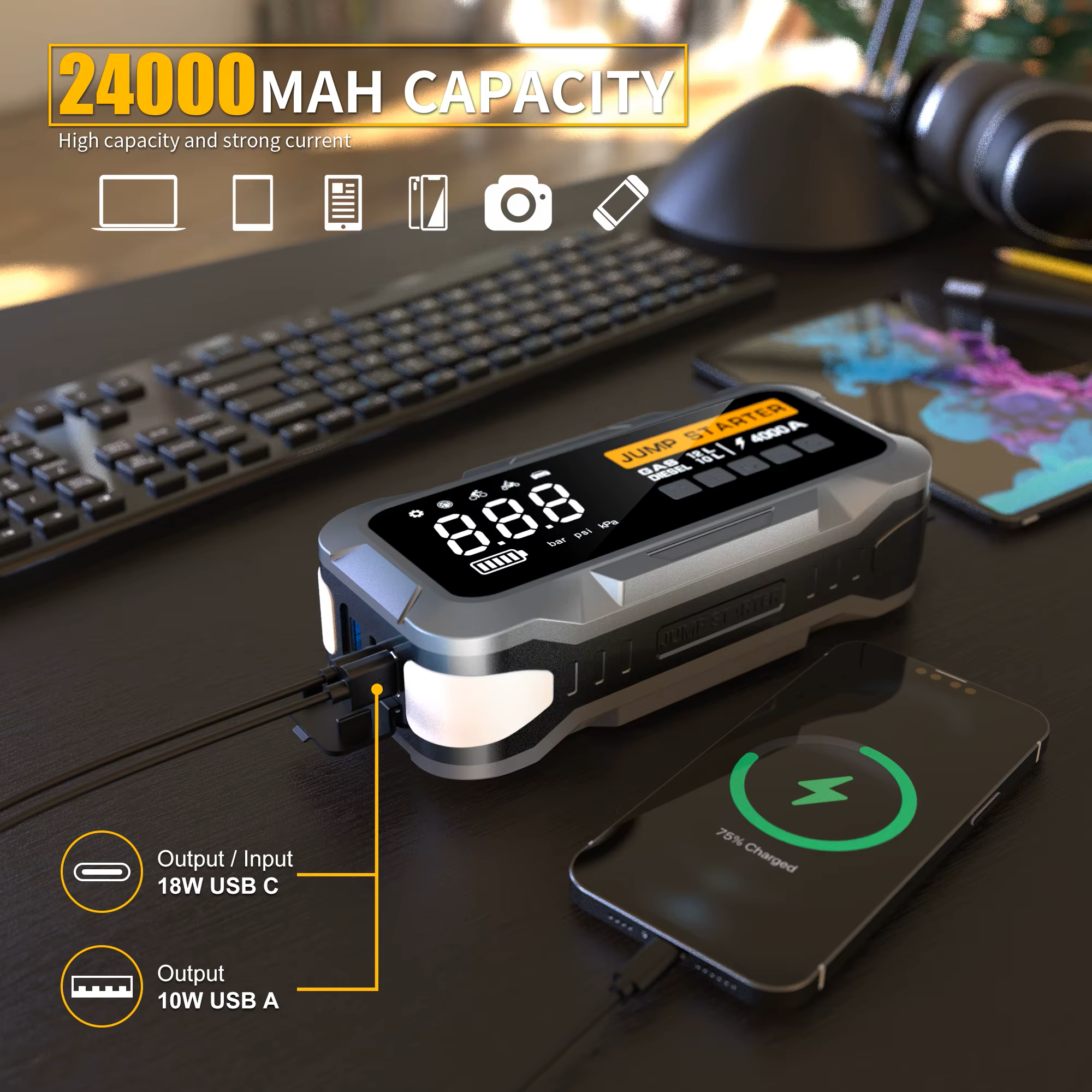 VTech V12 - Cứu Hộ Ô Tô Đa Năng 4 Trong 1 (4000A Jump Starter & 160PSI Air Compressor)_thumbnail_8