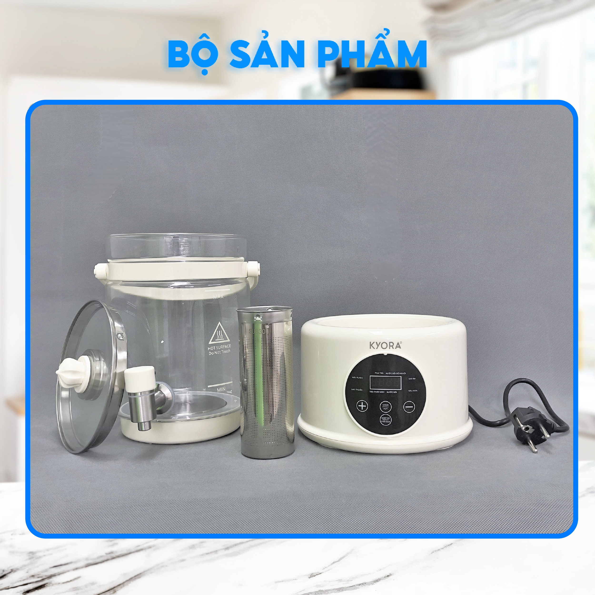 Ấm Đun Nước Giữ Nhiệt Đa Năng 8in1 Kyora 2.8L - 8 chức năng đun nấu - Giữ nhiệt 48H liên tục - Kèm lõi lọc trà_thumbnail_11