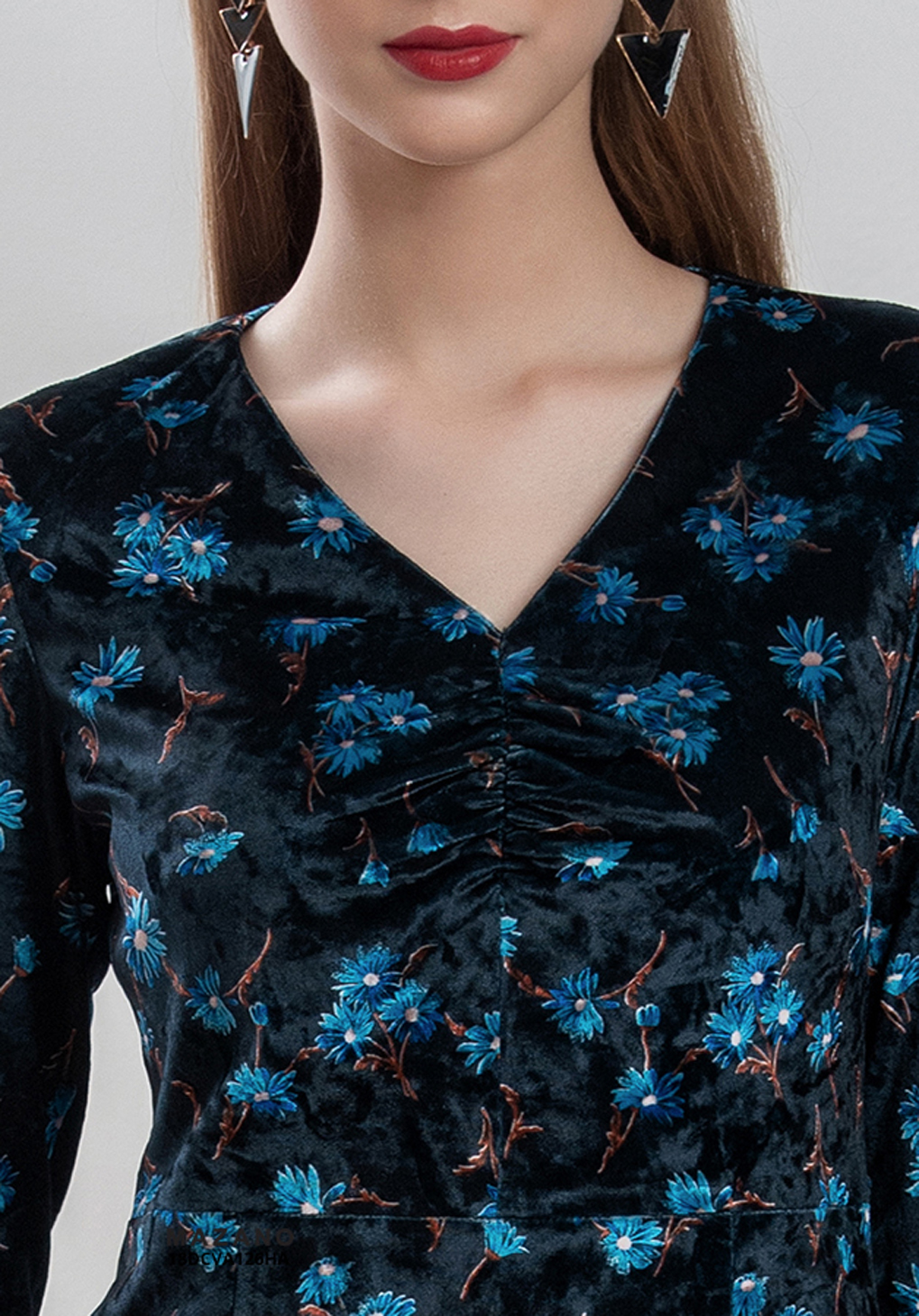 Váy nhung xòe xanh tay lỡ_thumbnail_4