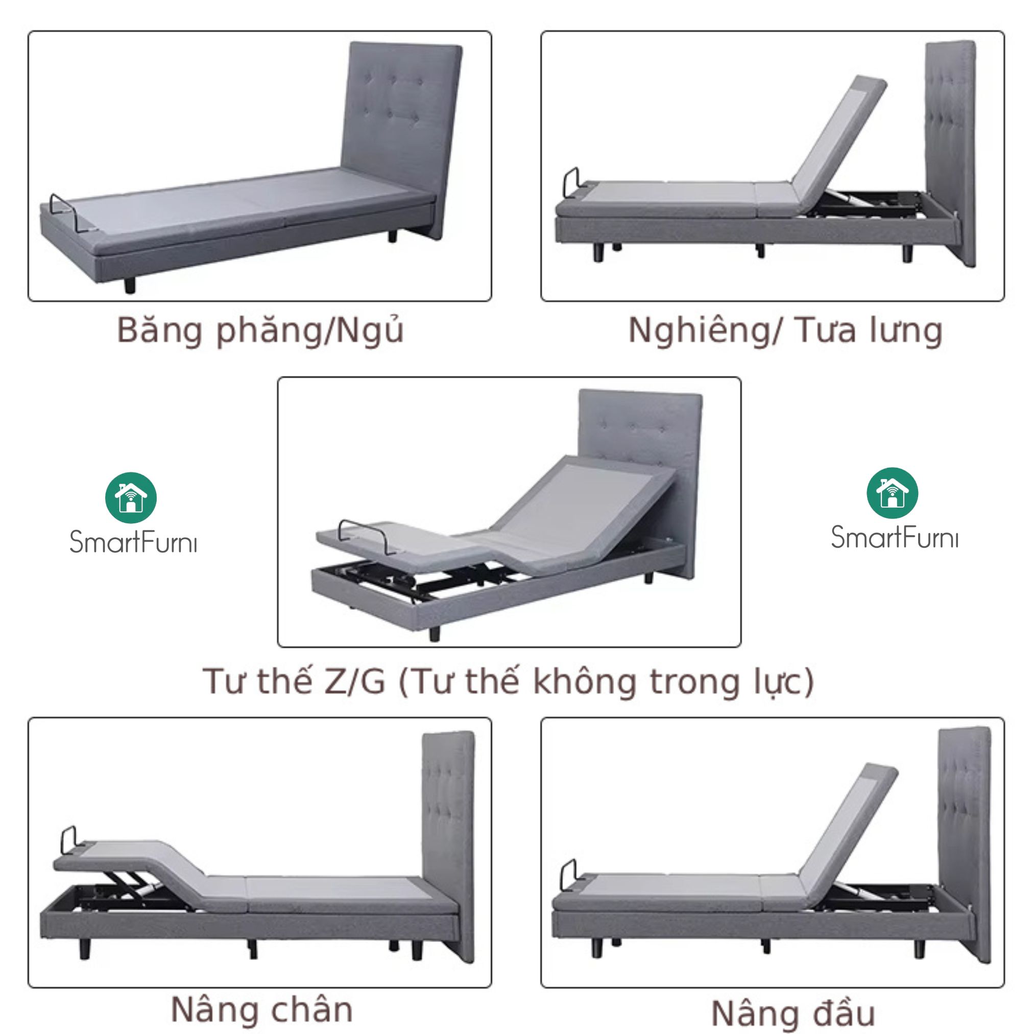 GIƯỜNG CÔNG THÁI HỌC - ĐA CHỨC NĂNG - GSM200 - LOẠI ĐƠN 90*200CM _thumbnail_2