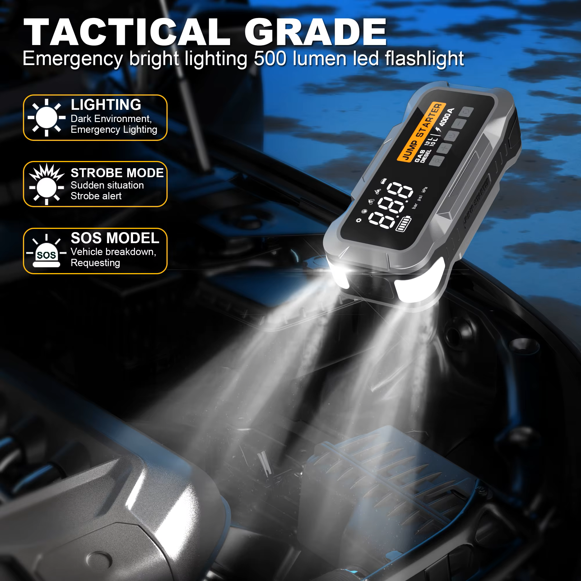 VTech V12 - Cứu Hộ Ô Tô Đa Năng 4 Trong 1 (4000A Jump Starter & 160PSI Air Compressor)_thumbnail_4