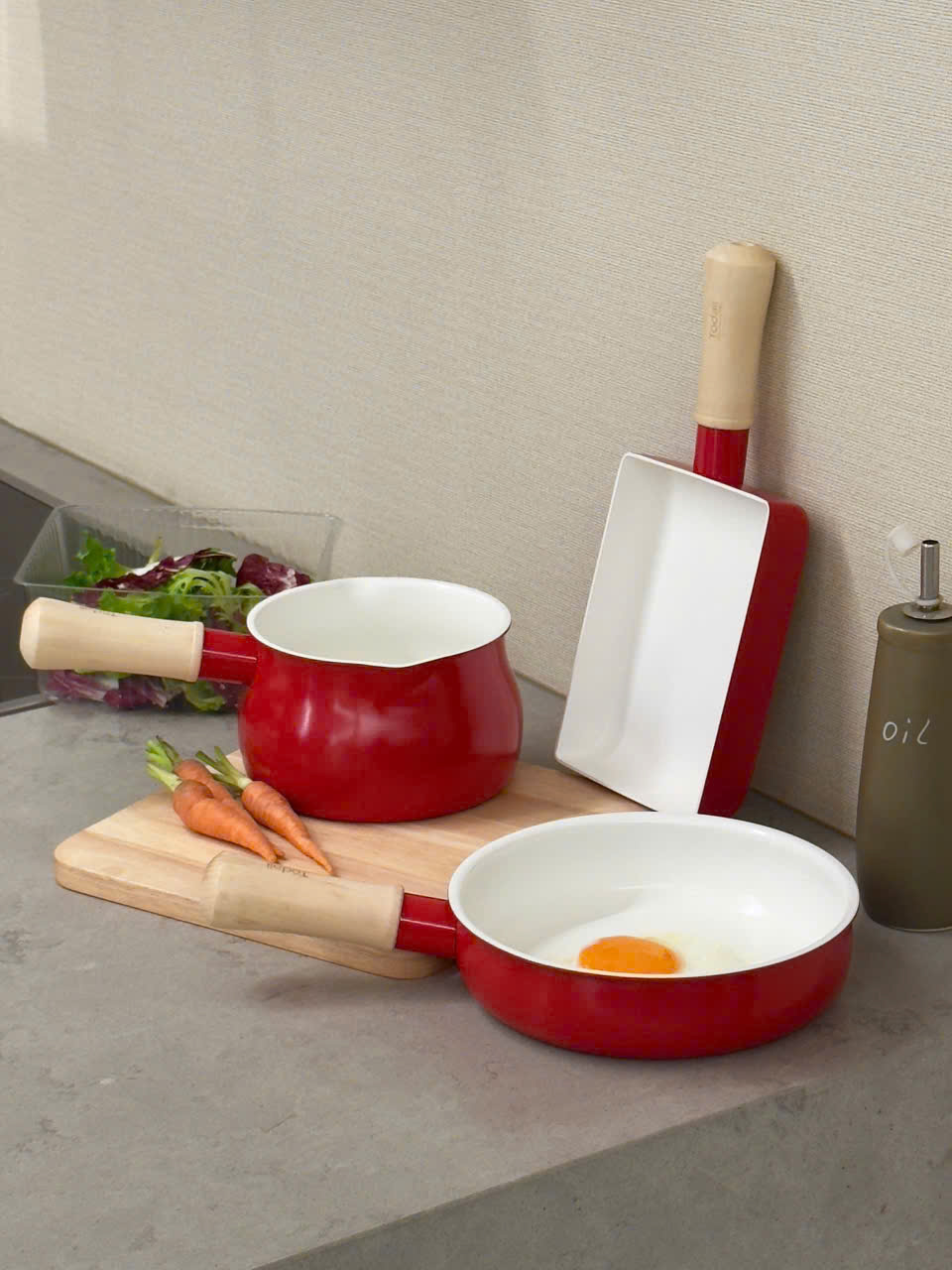 Bộ Chảo Quánh Mini Chống Dính Ceramic Todaii Nhật Bản