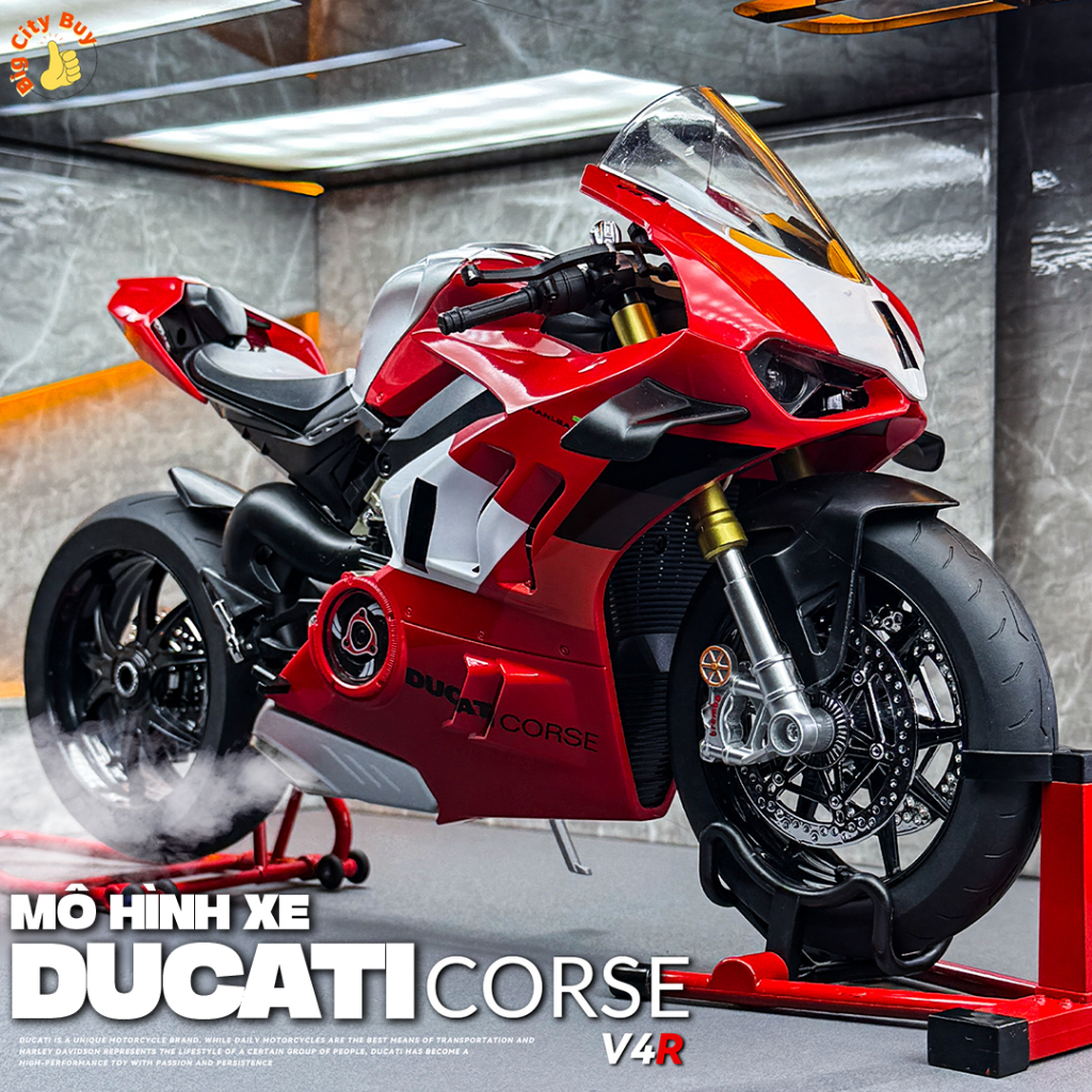 Mô Hình Xe Ducati Corse V4R 1:6 XLG Đề Nổ - Vặn Ga - Phun Khói Giả Lập_thumbnail_0