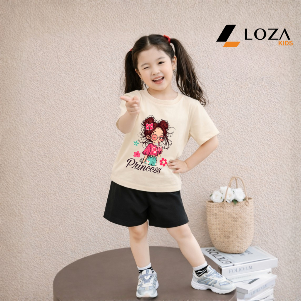 Set bộ bé gái hình CÔ GÁI PRINCESS - Loza Kids SB617_thumbnail_6