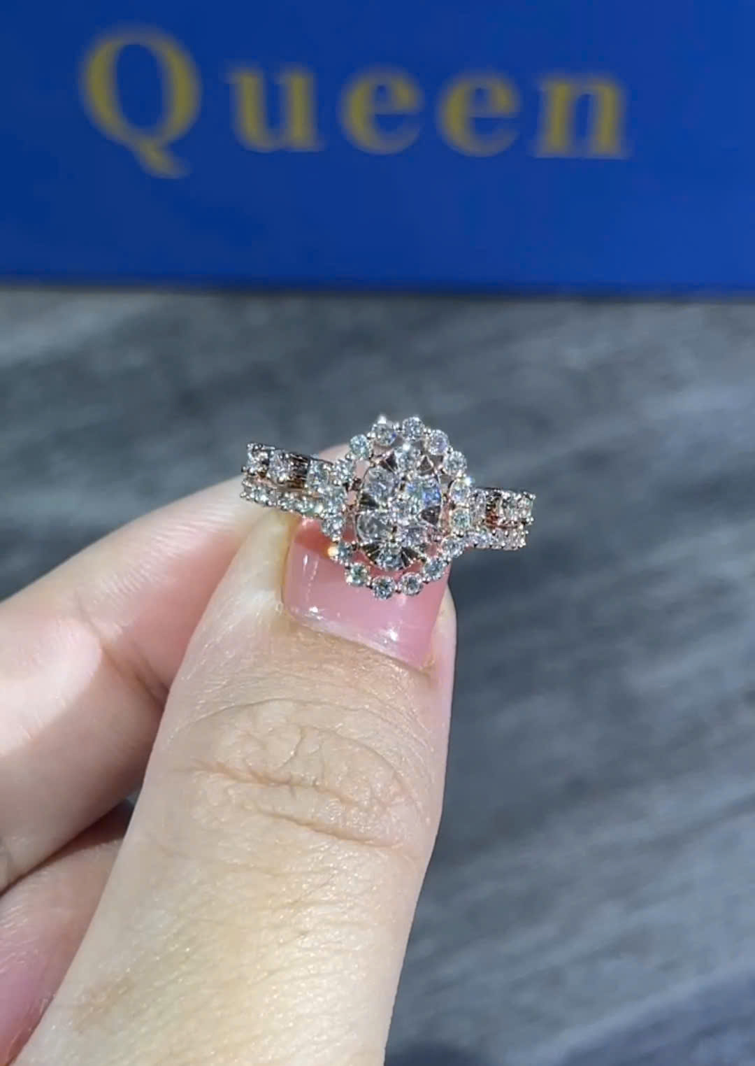 Nhẫn Vàng Hồng Oval