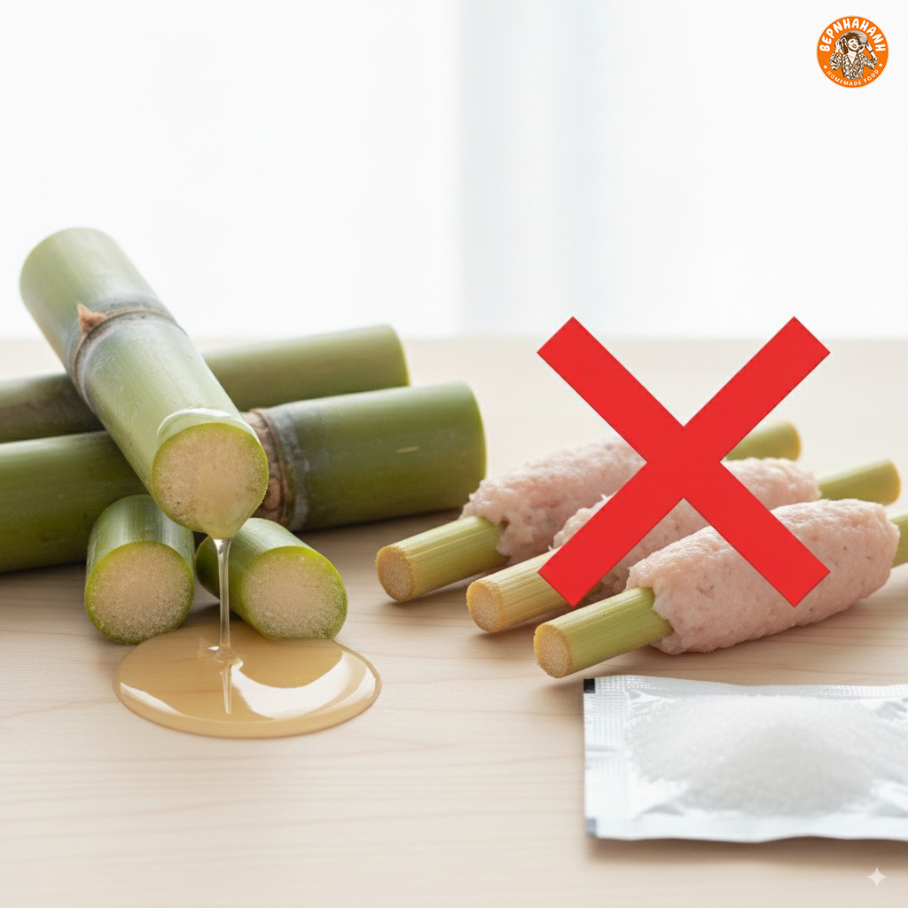 chạo tôm bọc mía