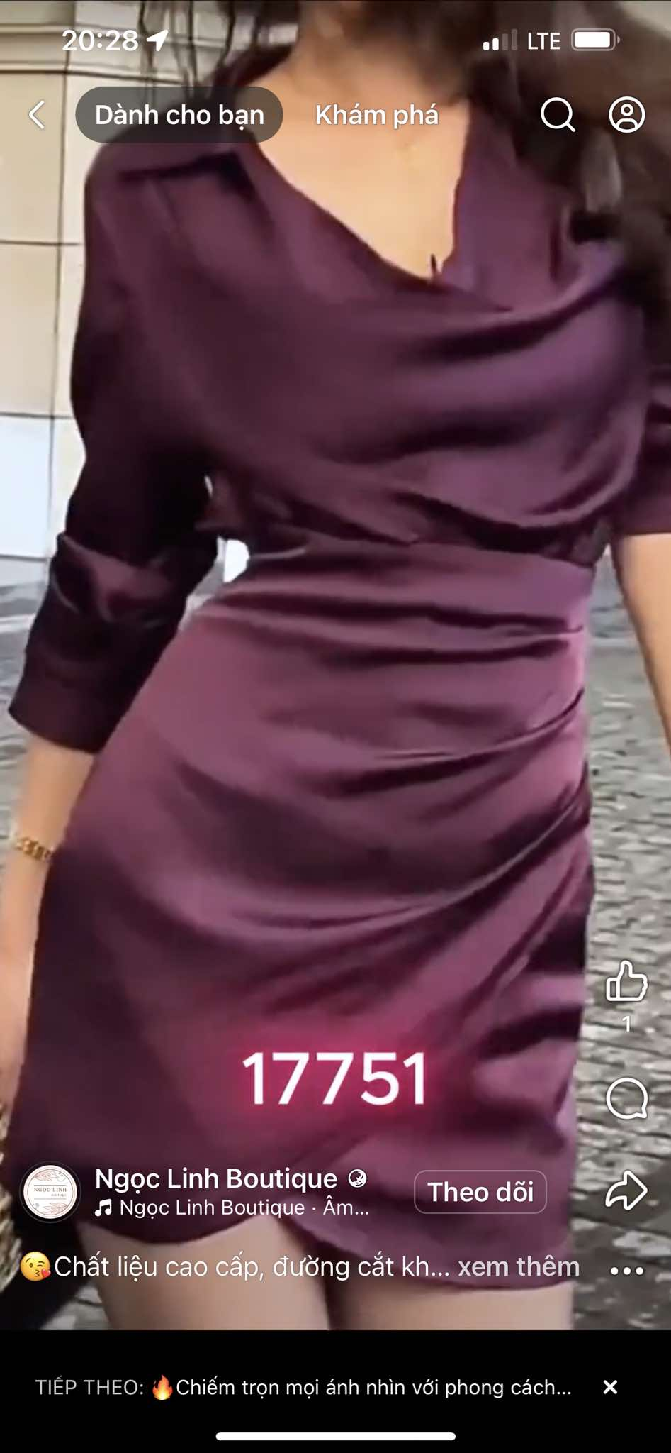 17751-Đầm lụa tím tay dài vạt đắp chéo (  lụa)_thumbnail_0