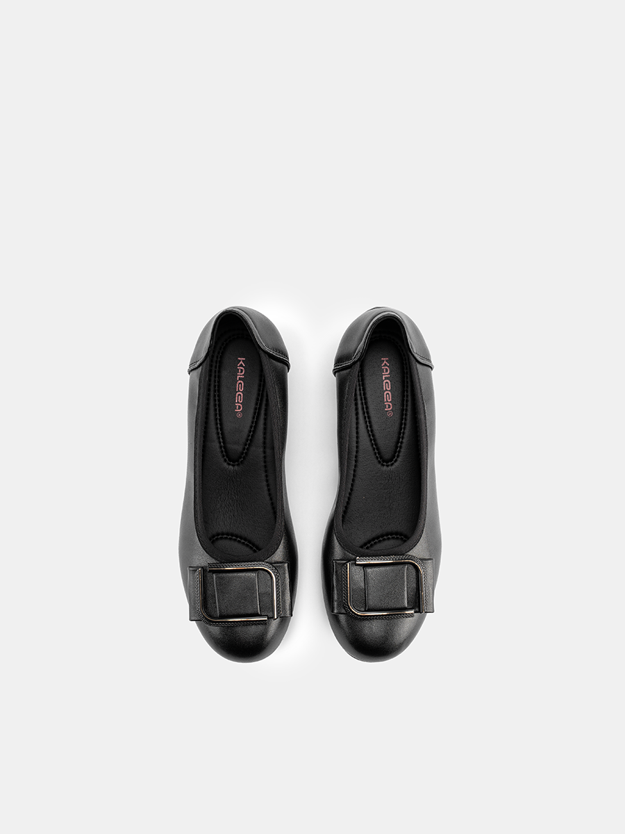 G26 - Giày Búp Bê Gót Thấp 3Cm Màu Đen Cổ Điển_thumbnail_2