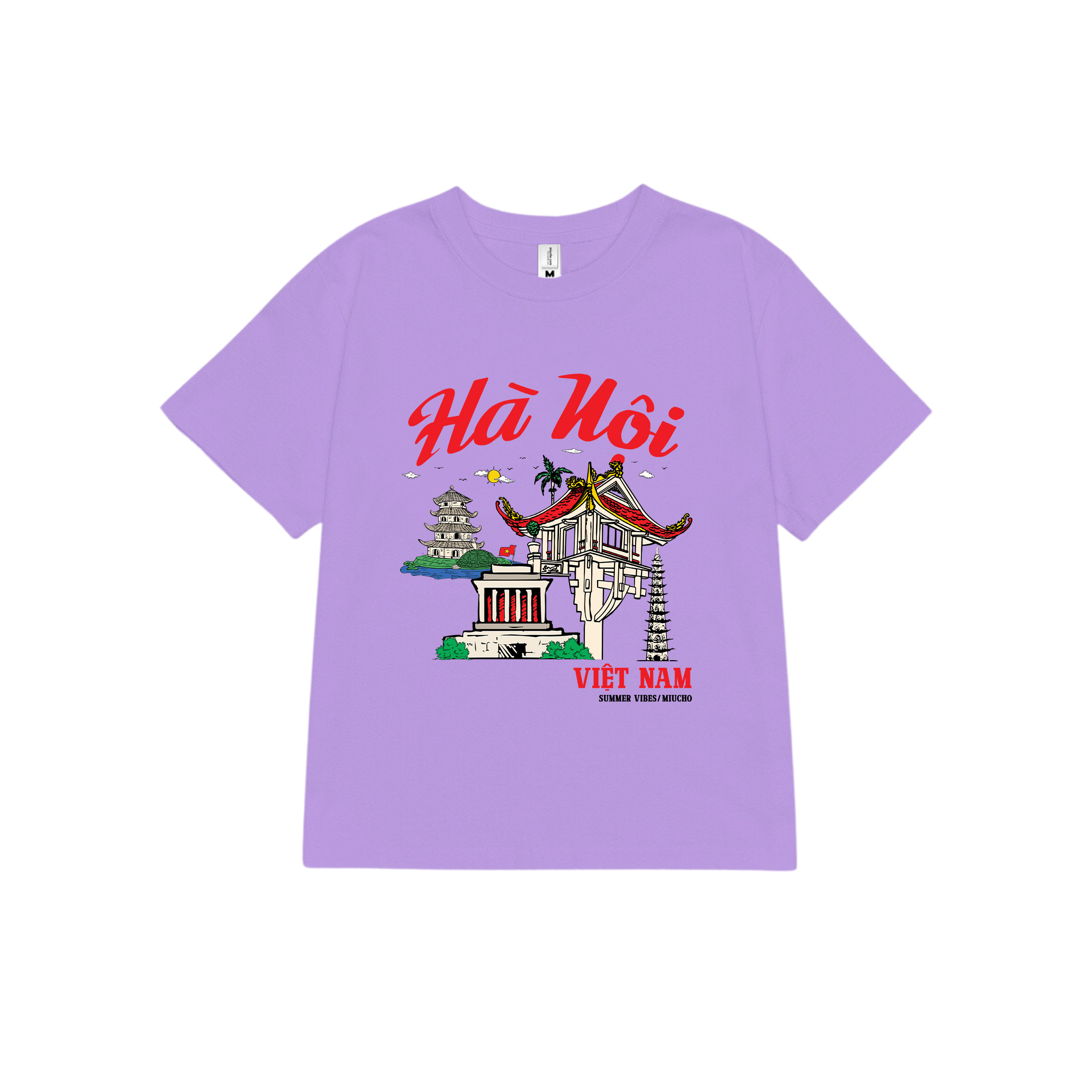 Áo thun baby tee form ôm xinh xắn ABD1277 Miucho tay ngắn cổ tròn in hình Hà Nội_thumbnail_17