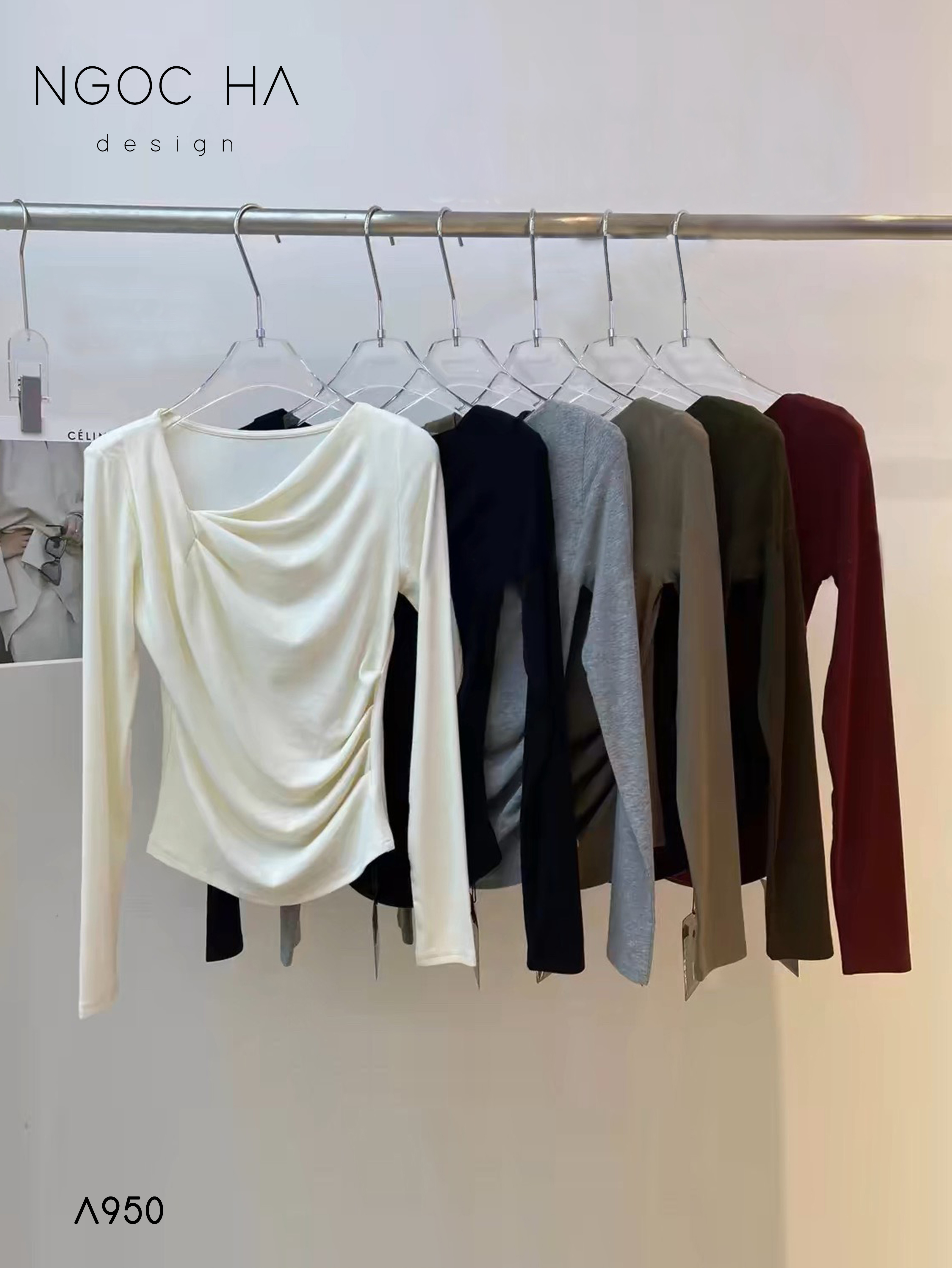 Jeri Top_ Thun Cổ Xếp Đổ Lệch Vai Dài Tay A950_thumbnail_5