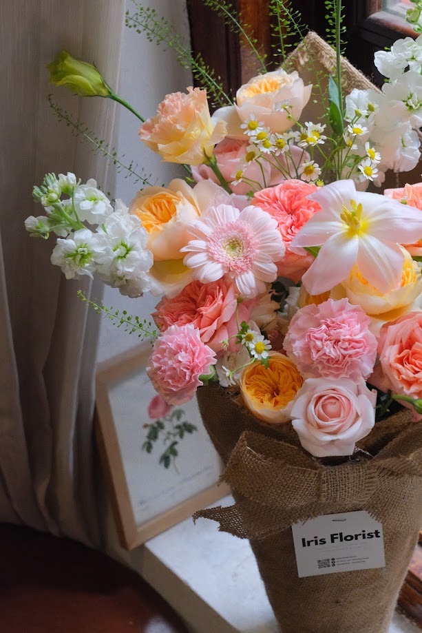 Cốc Hoa Tone Hồng Cam