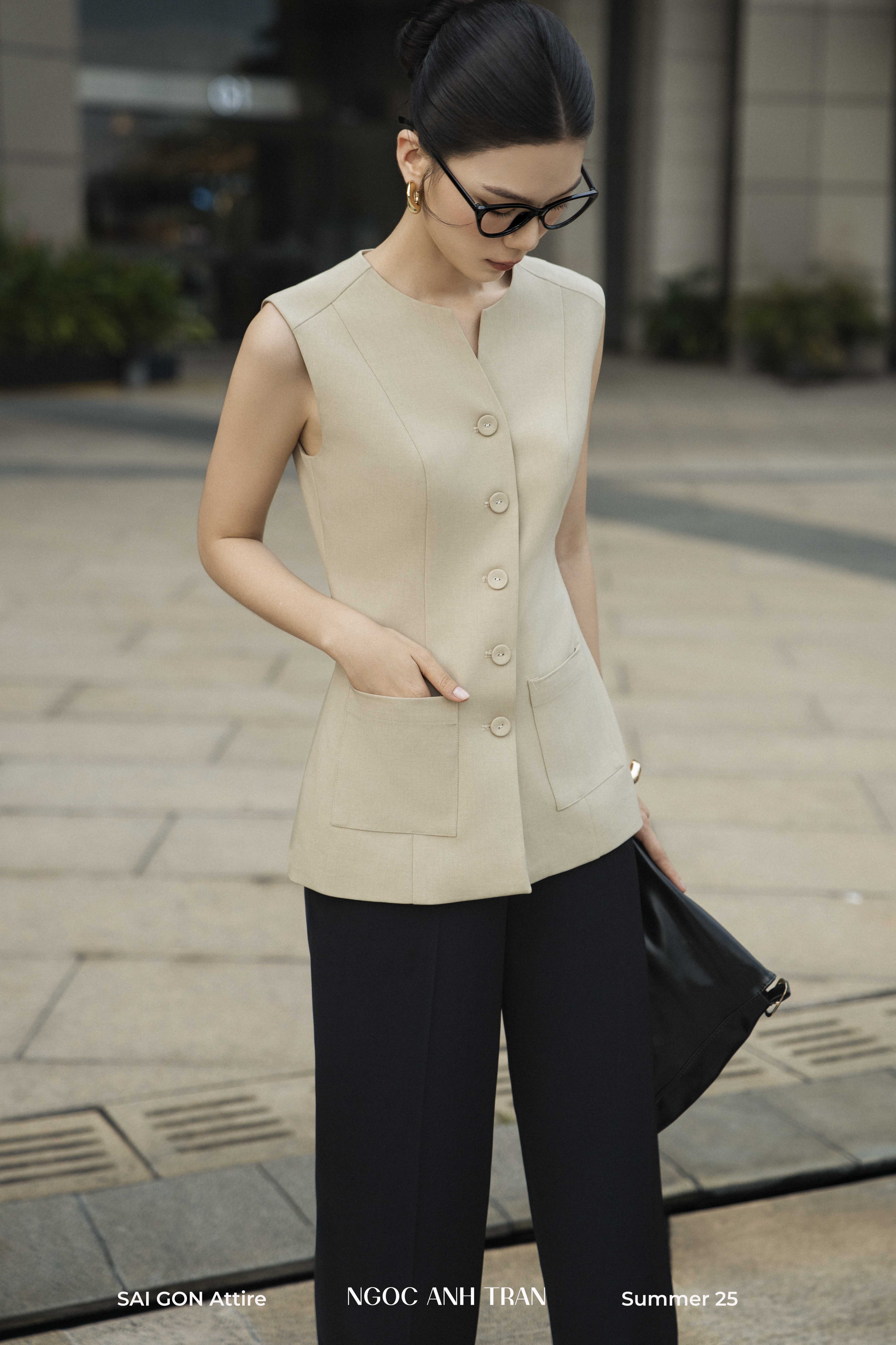 A176 - Áo gile nilen cúc bọc_thumbnail_2