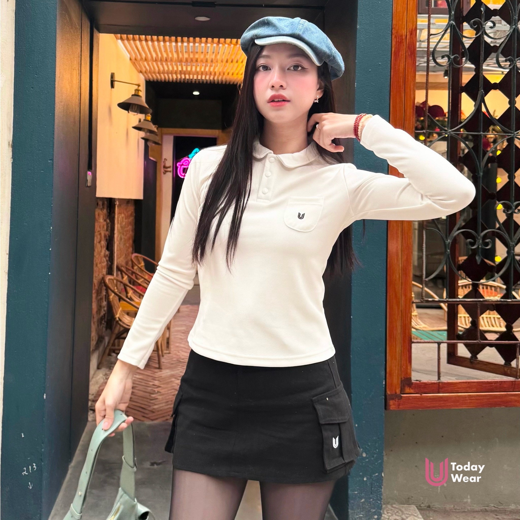 Chân váy Kaki túi hộp