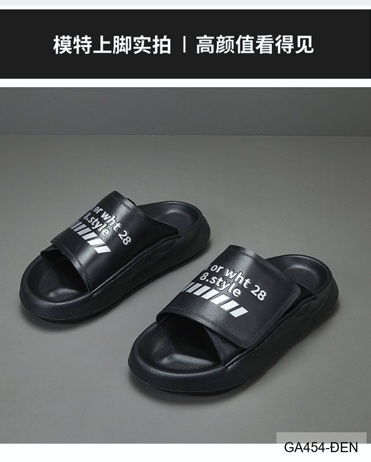 GA454 - Dép xỏ ngón nam thời trang đế dày êm chân, da bò lớp đầu, trắng đen_thumbnail_16
