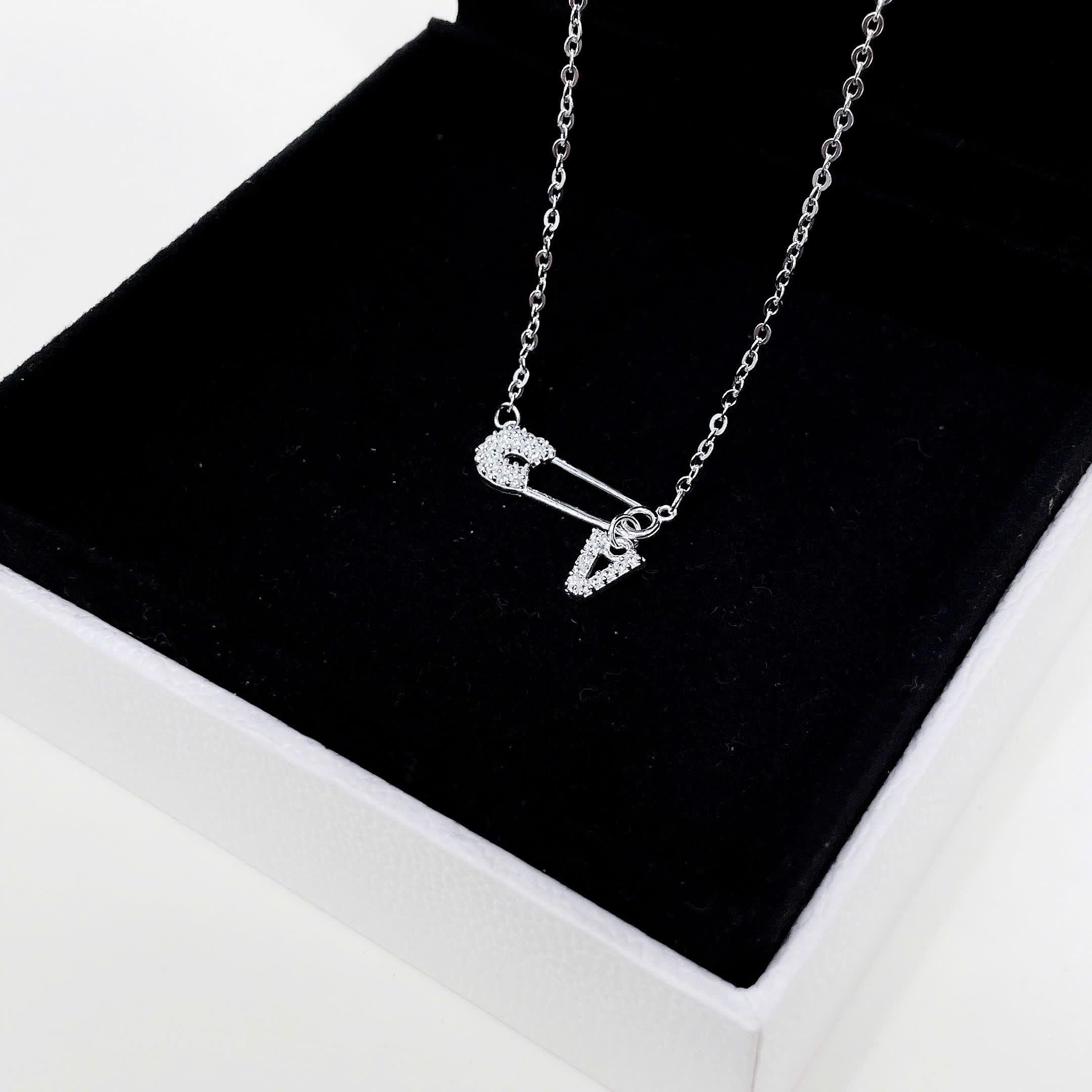 D250 - Dây chuyền Safety pin mix chữ cái theo yêu cầu_thumbnail_5