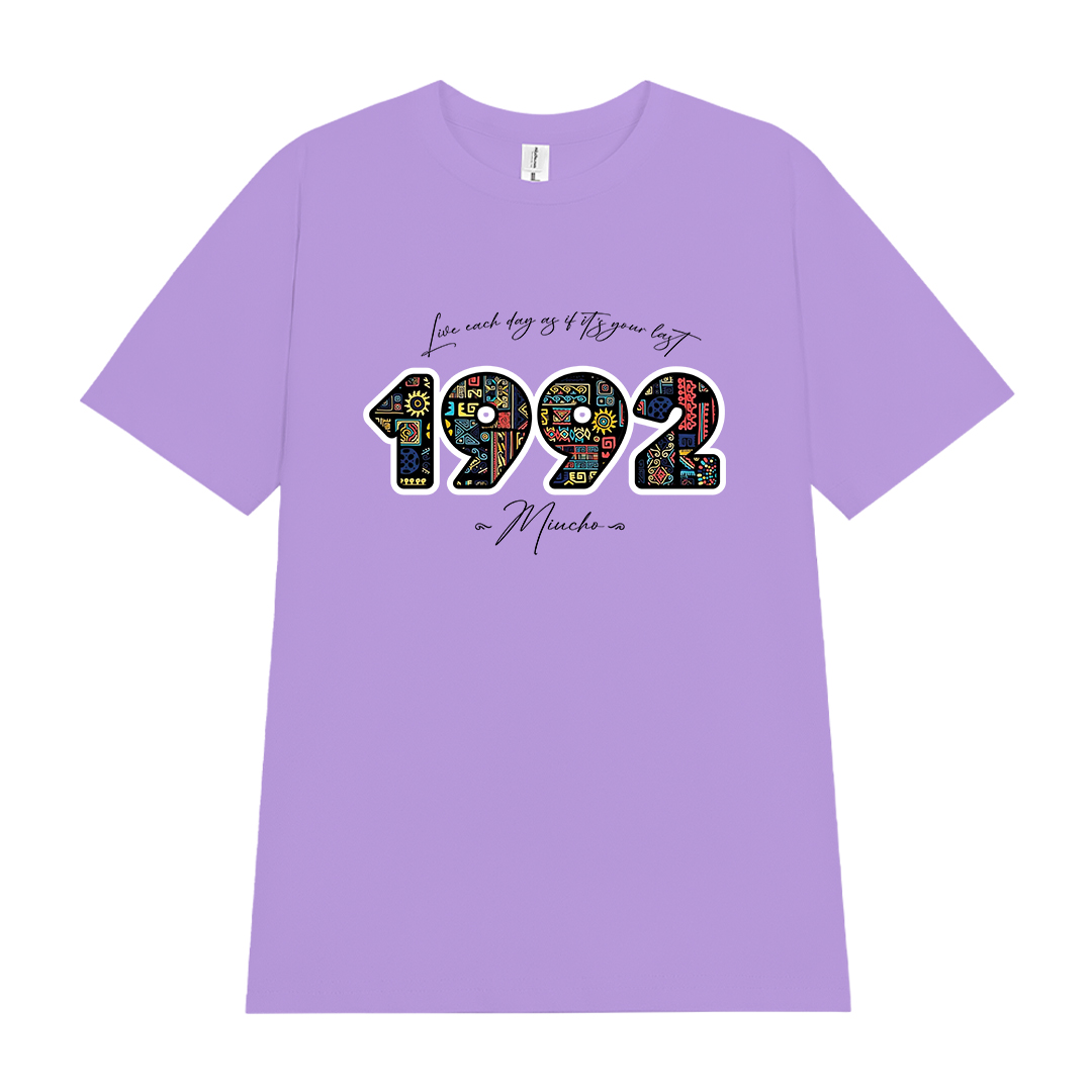 Áo thun nữ in năm sinh 1992 form vừa regular vải cotton 4c thoáng mát ARD1779 Miucho Chic in mix_thumbnail_11