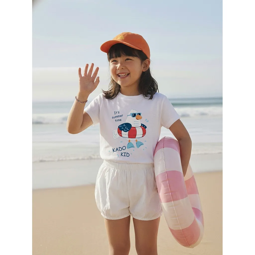 Áo thun bé gái form rộng hoạt hình hè biển Kado 3433_thumbnail_4