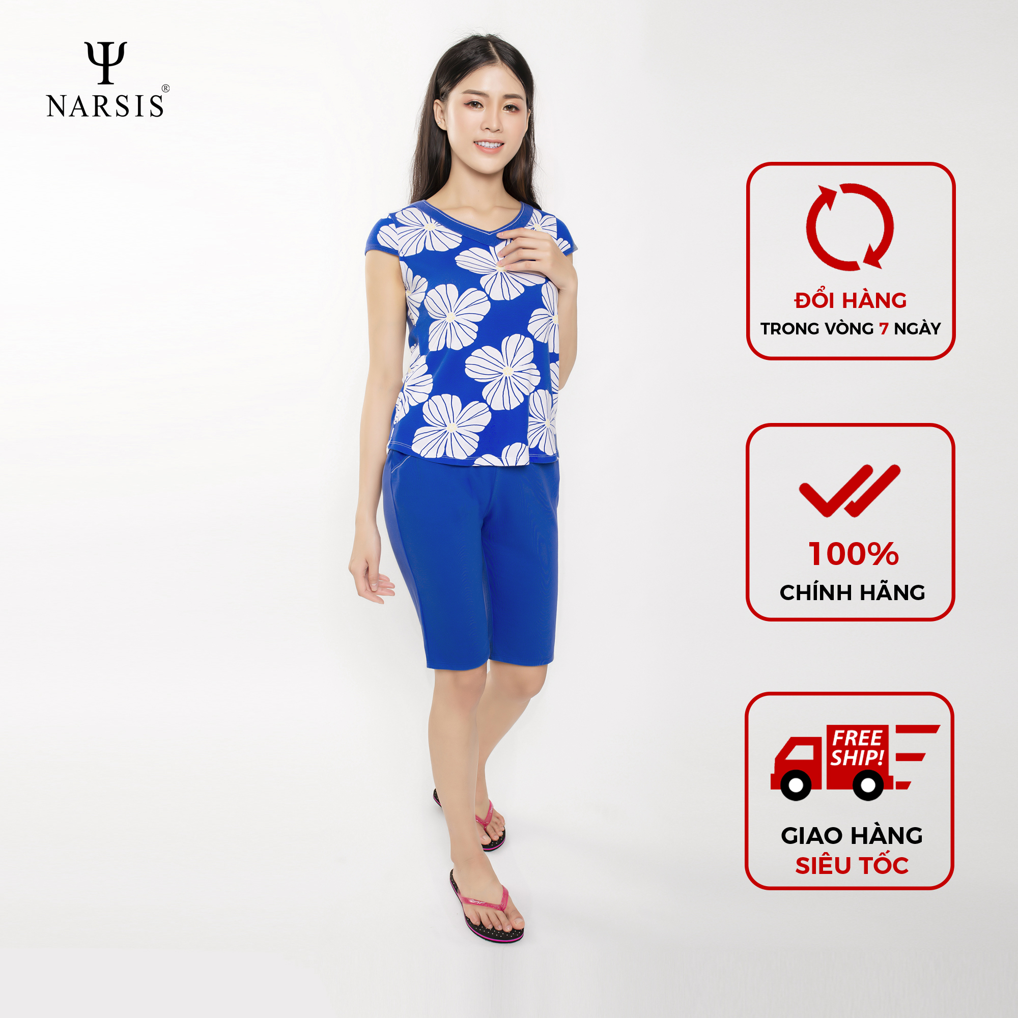 BỘ HÈ NỮ M8088 NARSIS CHẤT LIỆU THOÁNG MÁT, DỄ CHỊU, THOẢI MÁI CẢ NGÀY, DỄ VẬN ĐỘNG