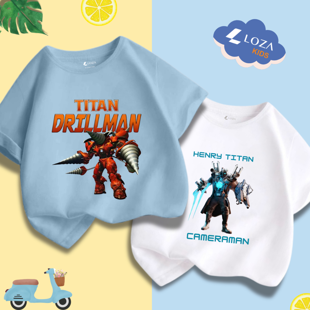 Áo Thun bé trai in hình 'Skibidi Toilet - Clock Man - Cameraman Bossman - Loza Kids CA008_thumbnail_6