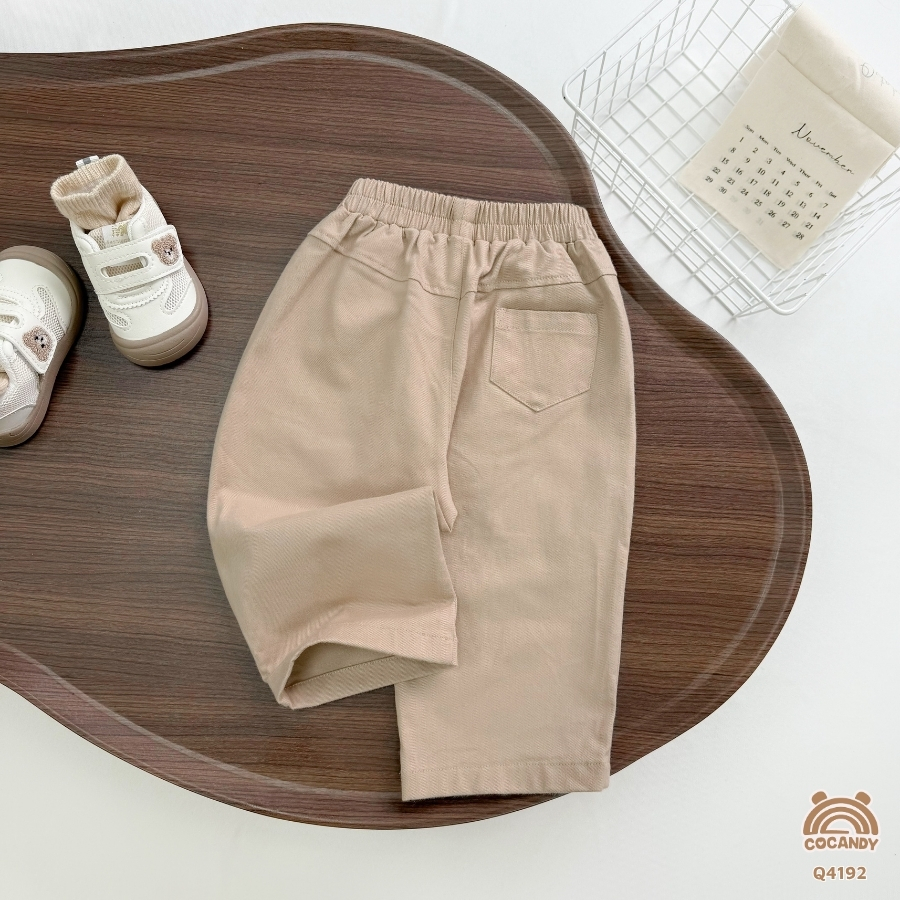 Quần dài NÂU phối túi đáp gấu_thumbnail_3