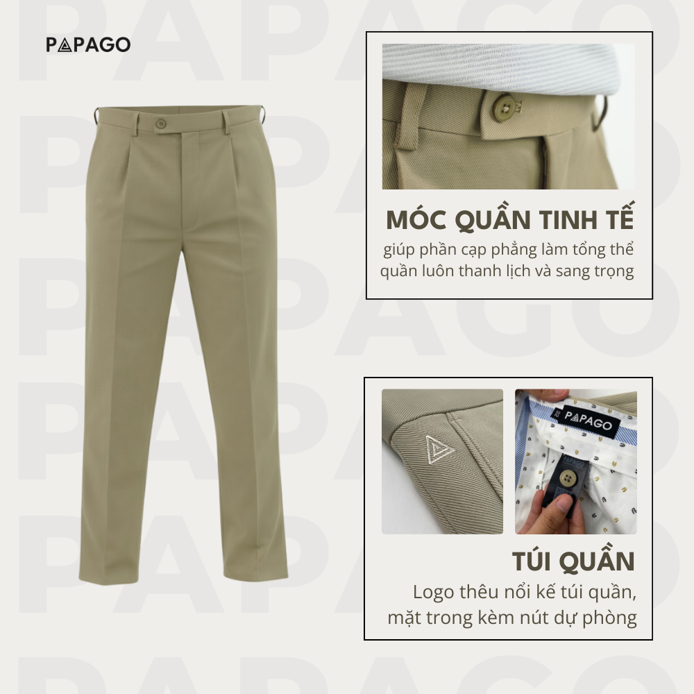 Quần tây nam trung niên PAPAGO, quần âu form suông co giãn nhẹ cho bố - P25QT002_thumbnail_3