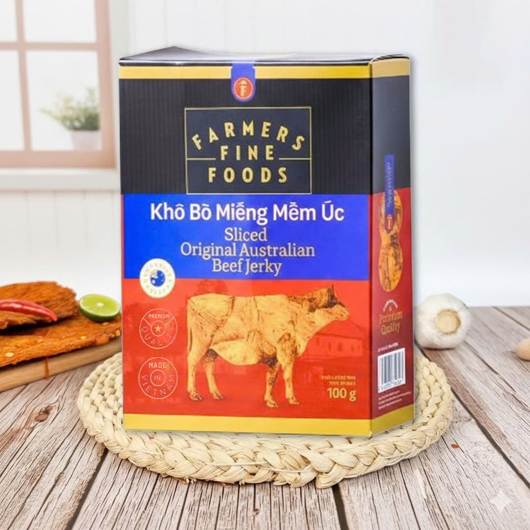 KHÔ BÒ MIẾNG MỀM ÚC FARMERS FINE FOODS 100G (HỘP GIẤY)_thumbnail_2