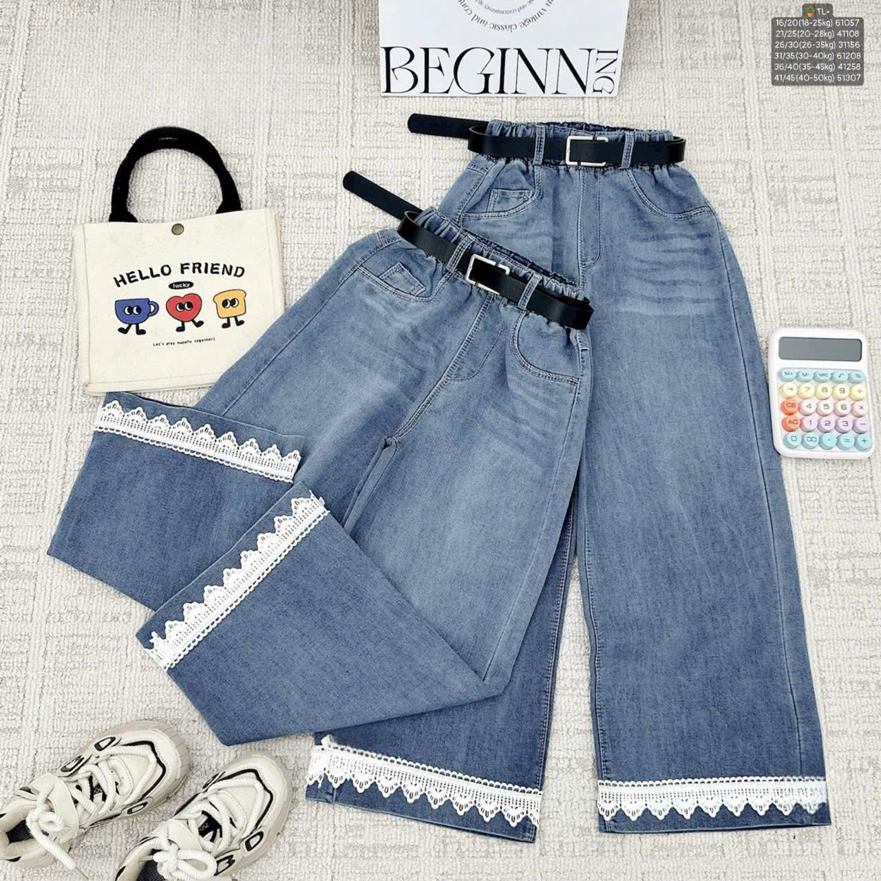 [Q13] Quần lẻ ống thêu ren