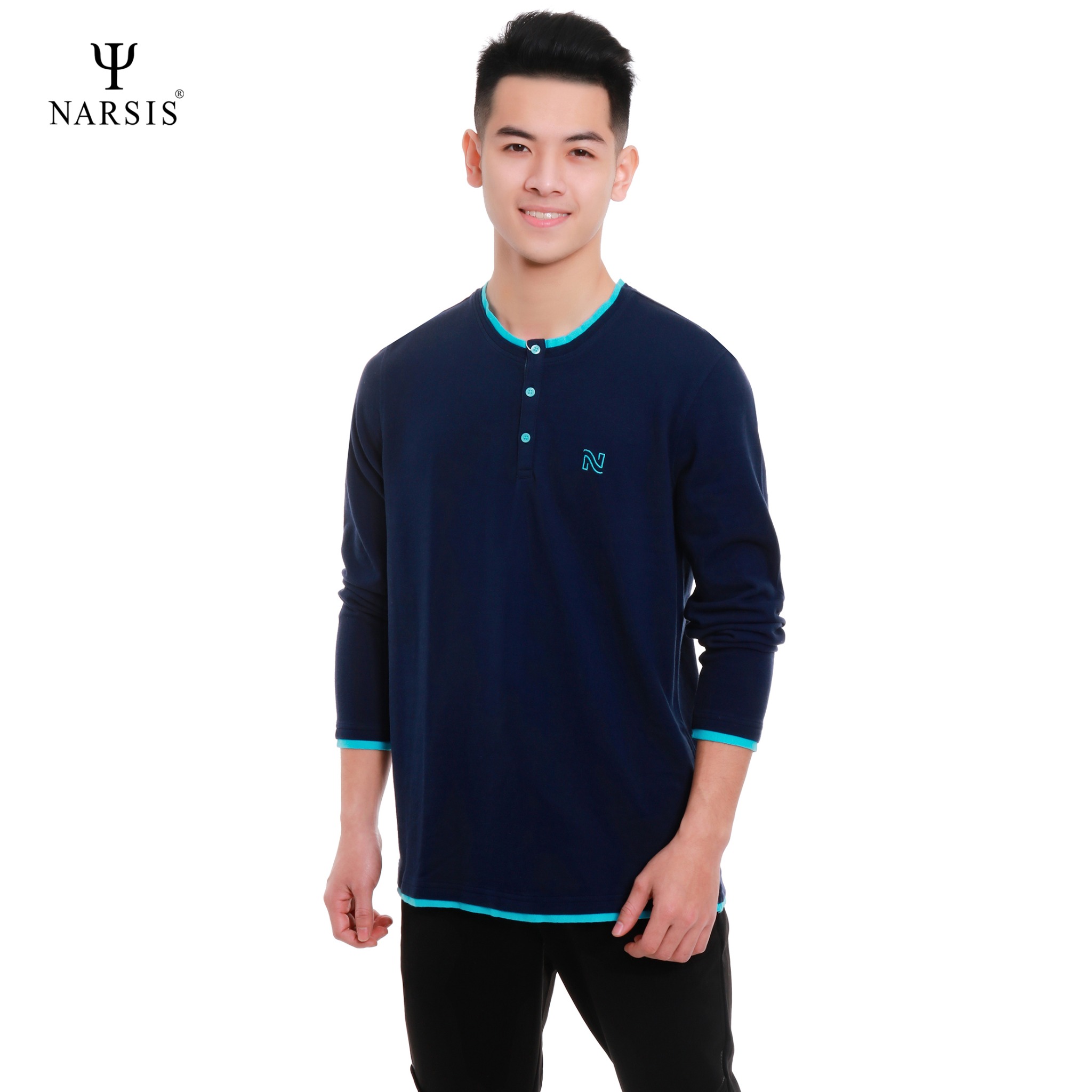 ÁO NAM THU ĐÔNG D7069 NARSIS CHẤT LIỆU THOÁNG MÁT, DỄ CHỊU, THOẢI MÁI CẢ NGÀY, DỄ VẬN ĐỘNG_thumbnail_1