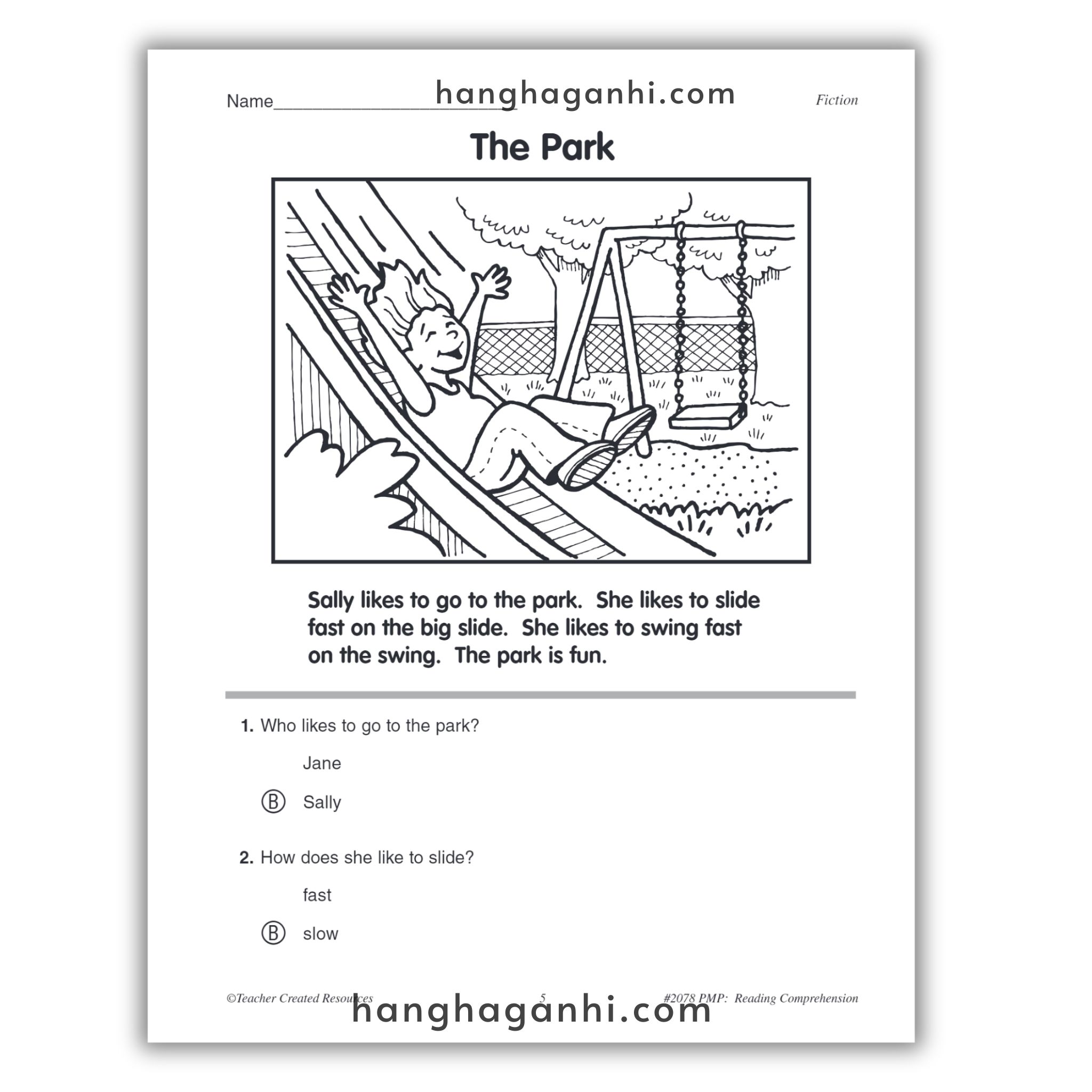 Reading Comprehension Grade K Teacher Created Resources, sách đọc hiểu lớp K_thumbnail_5