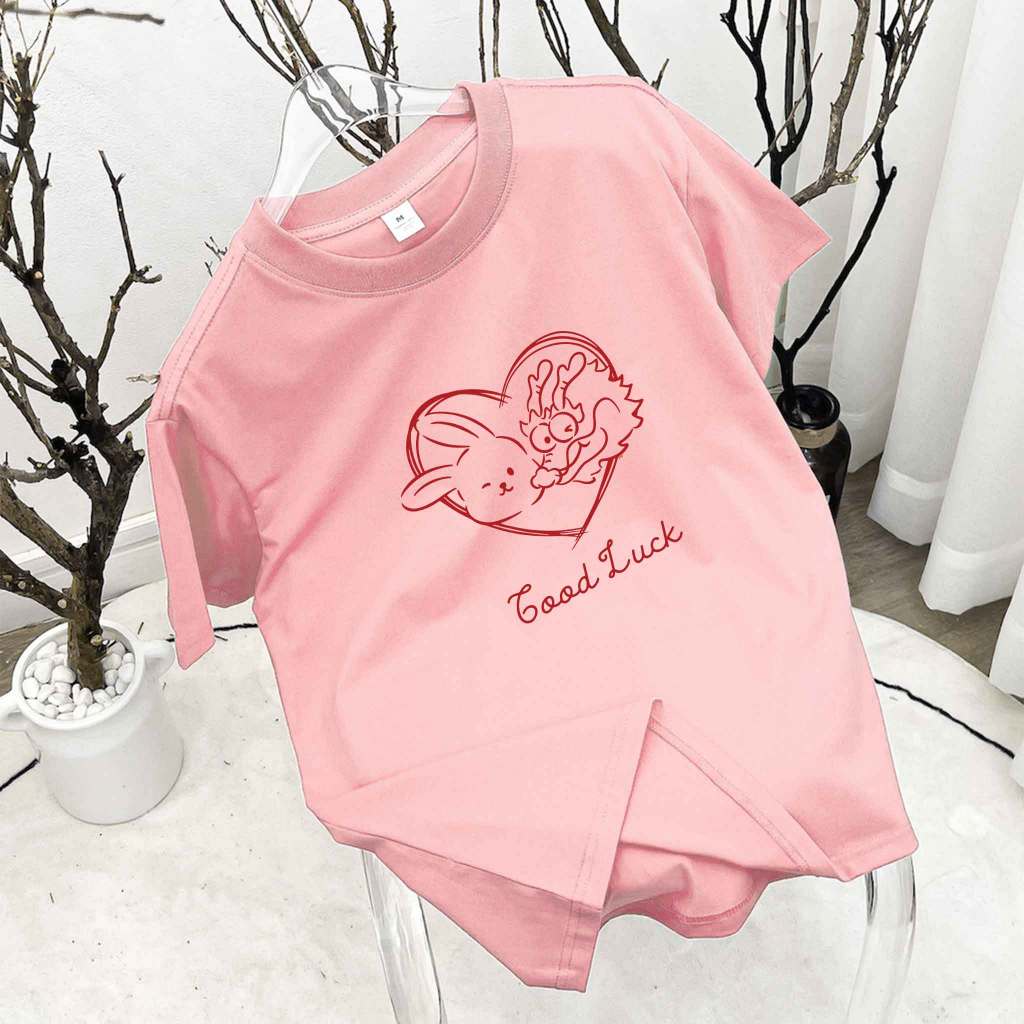 Áo thun nữ Tết form vừa regular ARD911 Miucho Chic cotton cổ tròn in artwork_thumbnail_11
